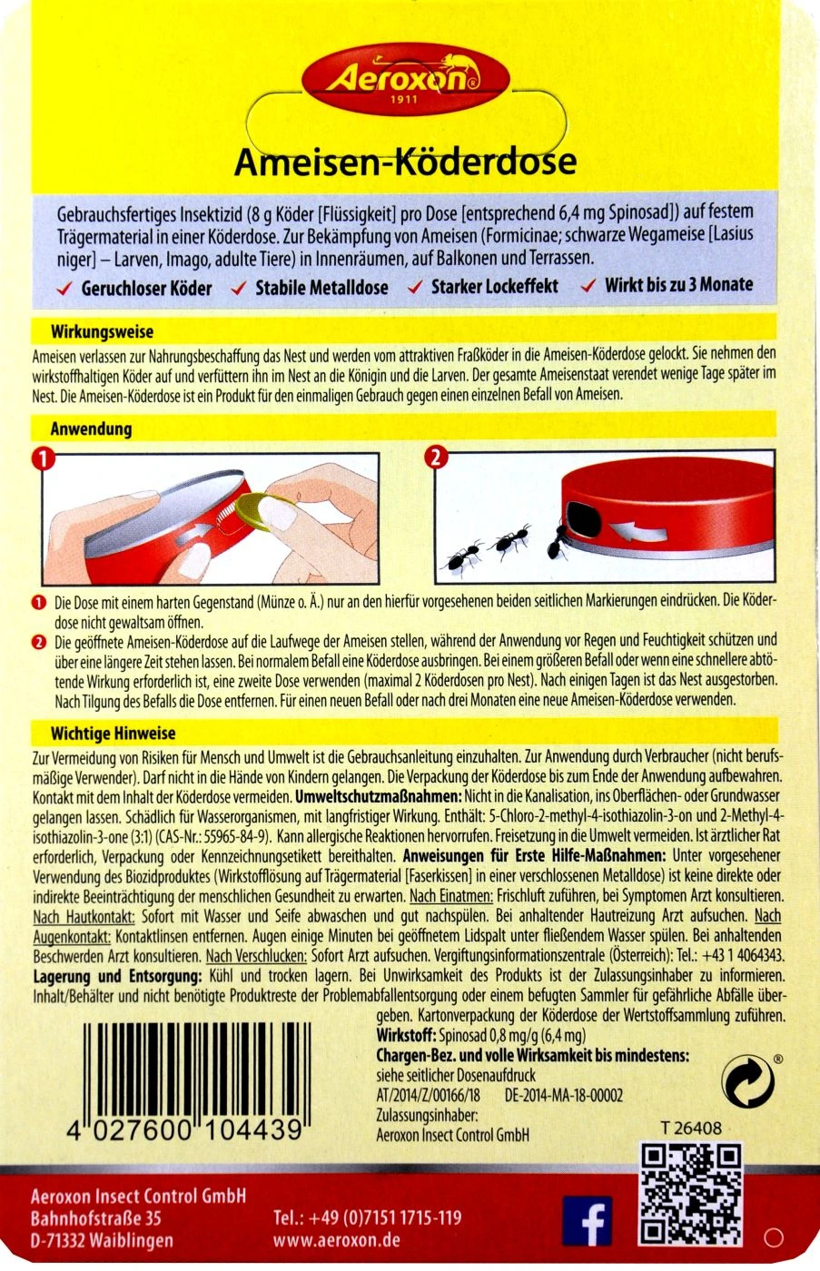 Aeroxon Ameisen Köderdose 4 Aeroxon Ameisen Köderdose – Bild 2