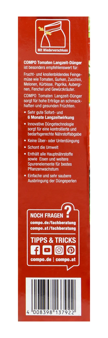 COMPO BIO Tomaten Langzeit-Dünger Mit Schafwolle - 0,85 Kg 4 COMPO BIO Tomaten Langzeit-Dünger Mit Schafwolle - 0,85 Kg – Bild 2