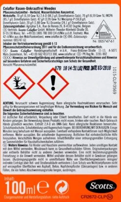 Celaflor Rasen-Unkrautfrei Weedex - 100 Ml 8 Celaflor Rasen-Unkrautfrei Weedex - 100 Ml -SubStral Celaflor20Rasen Unkrautfrei20Weedex 32617 H01