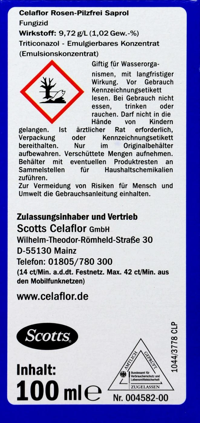 Celaflor Rosen-Pilzfrei Saprol - 100 Ml 5 Celaflor Rosen-Pilzfrei Saprol - 100 Ml – Bild 3