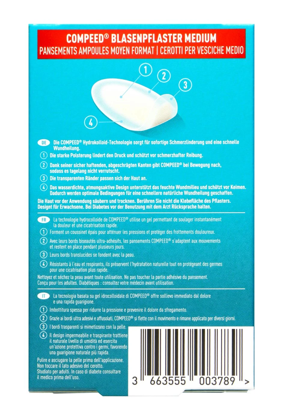 Compeed Blasenpflaster Medium - 6 Stück 4 Compeed Blasenpflaster Medium - 6 Stück – Bild 2