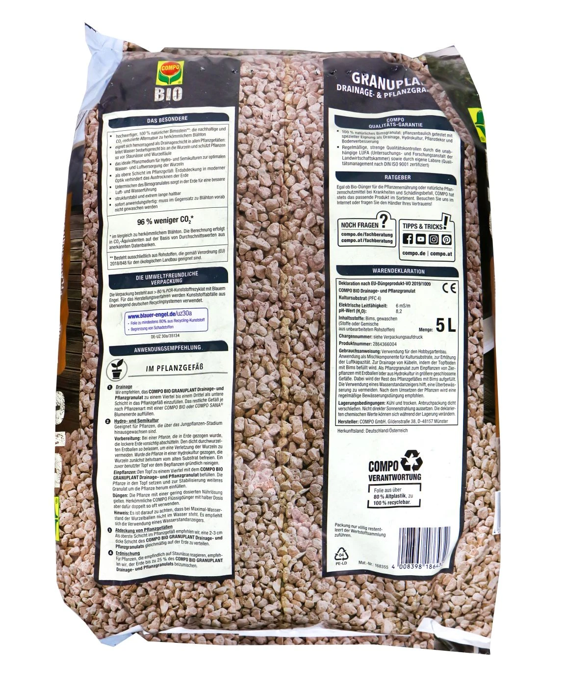 Compo Bio Granuplant Drainage & Pflanzengranulat - 5 L 4 Compo Bio Granuplant Drainage & Pflanzengranulat - 5 L – Bild 2