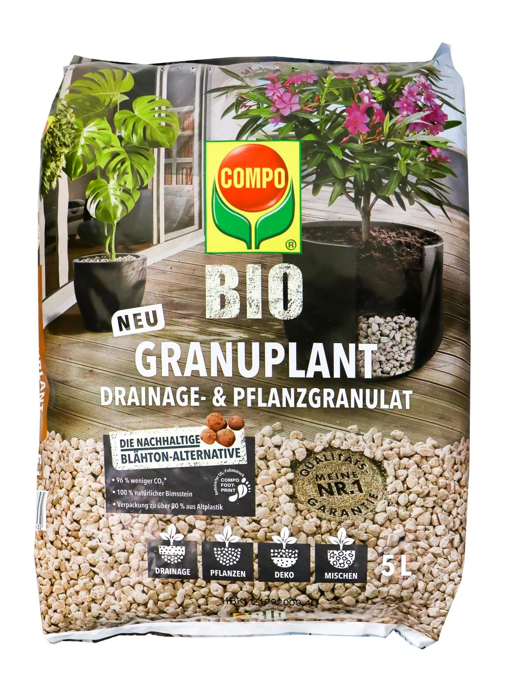 Compo Bio Granuplant Drainage & Pflanzengranulat - 5 L 3 Compo Bio Granuplant Drainage & Pflanzengranulat - 5 L