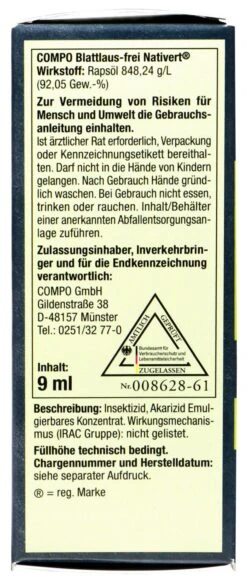 Compo Bio Nativert Blattlaus-Frei - 9 Ml -SubStral Compo20Bio20Nativert20Blattlaus Frei 31403 L01