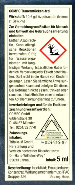 Compo Bio Trauermücken-Frei - 5 Ml 9 Compo Bio Trauermücken-Frei - 5 Ml -SubStral Compo20Bio20Trauermuecken Frei 31330 L01