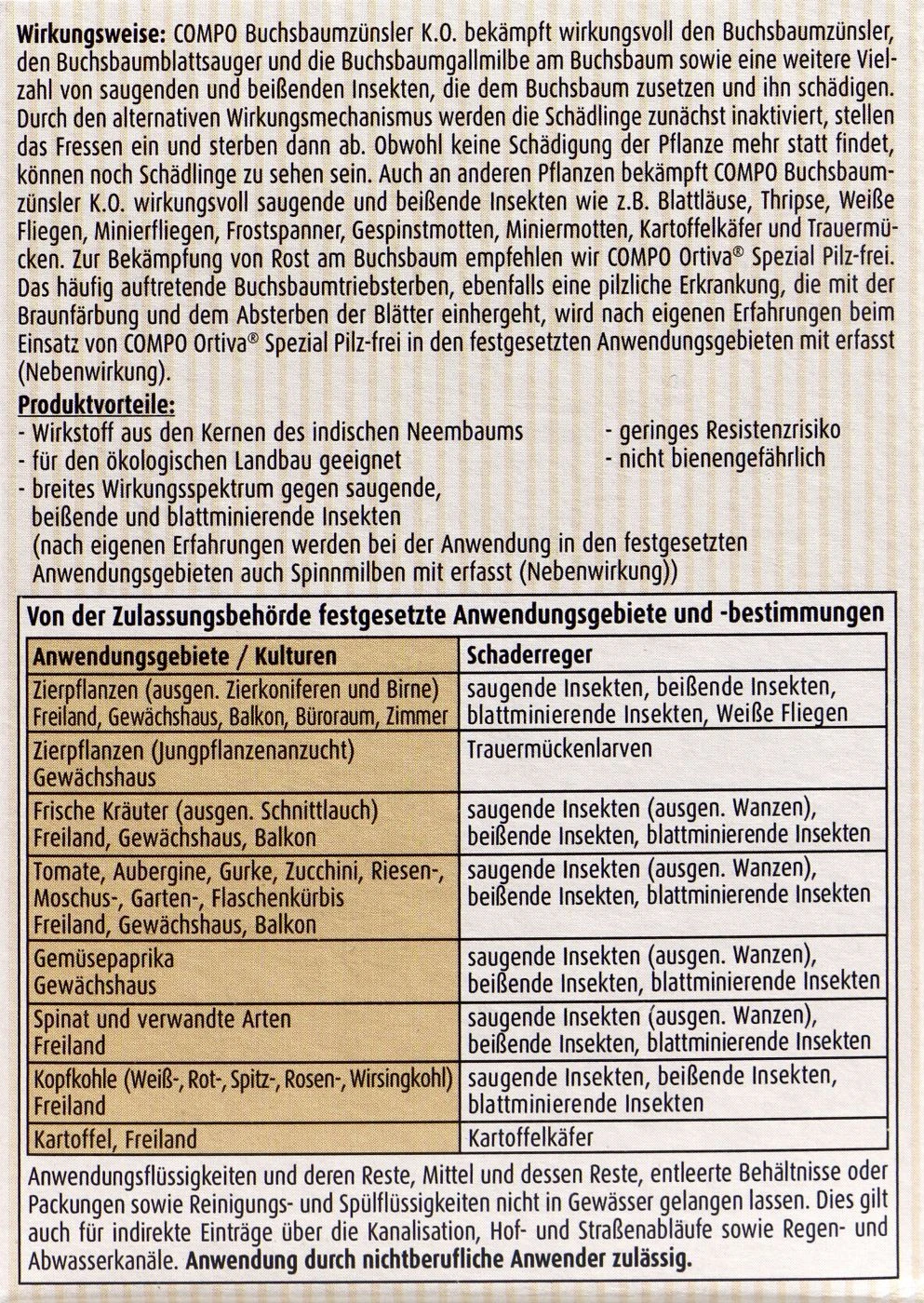 Compo Buchsbaumzünsler K.O. - 50 Ml 5 Compo Buchsbaumzünsler K.O. - 50 Ml – Bild 3