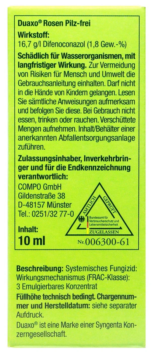 Compo Duaxo Rosen Pilz-frei Für Alle Zierpflanzen - 10 Ml 5 Compo Duaxo Rosen Pilz-frei Für Alle Zierpflanzen - 10 Ml – Bild 3