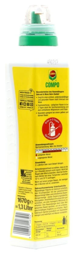 Compo Rasendünger Unkraut & Moos Nein Danke! - 1,3 L 6 Compo Rasendünger Unkraut & Moos Nein Danke! - 1,3 L -SubStral Compo20Rasenduenger20Unkraut20und20Moos20Nein20danke201320l 33630 H01