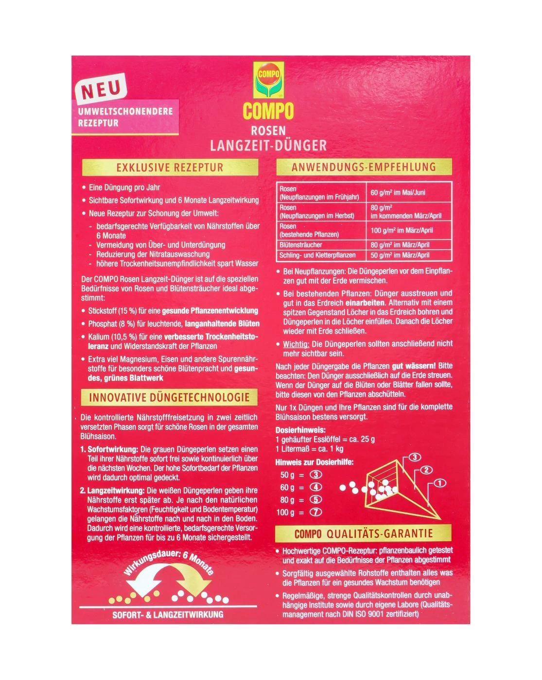 Compo Rosen Langzeit-Dünger - 0,85 Kg 5 Compo Rosen Langzeit-Dünger - 0,85 Kg – Bild 3