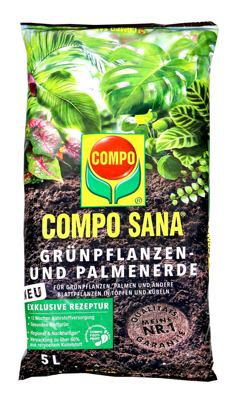 Compo Sana Grünpflanzen- Und Palmenerde - 5 L 3 Compo Sana Grünpflanzen- Und Palmenerde - 5 L