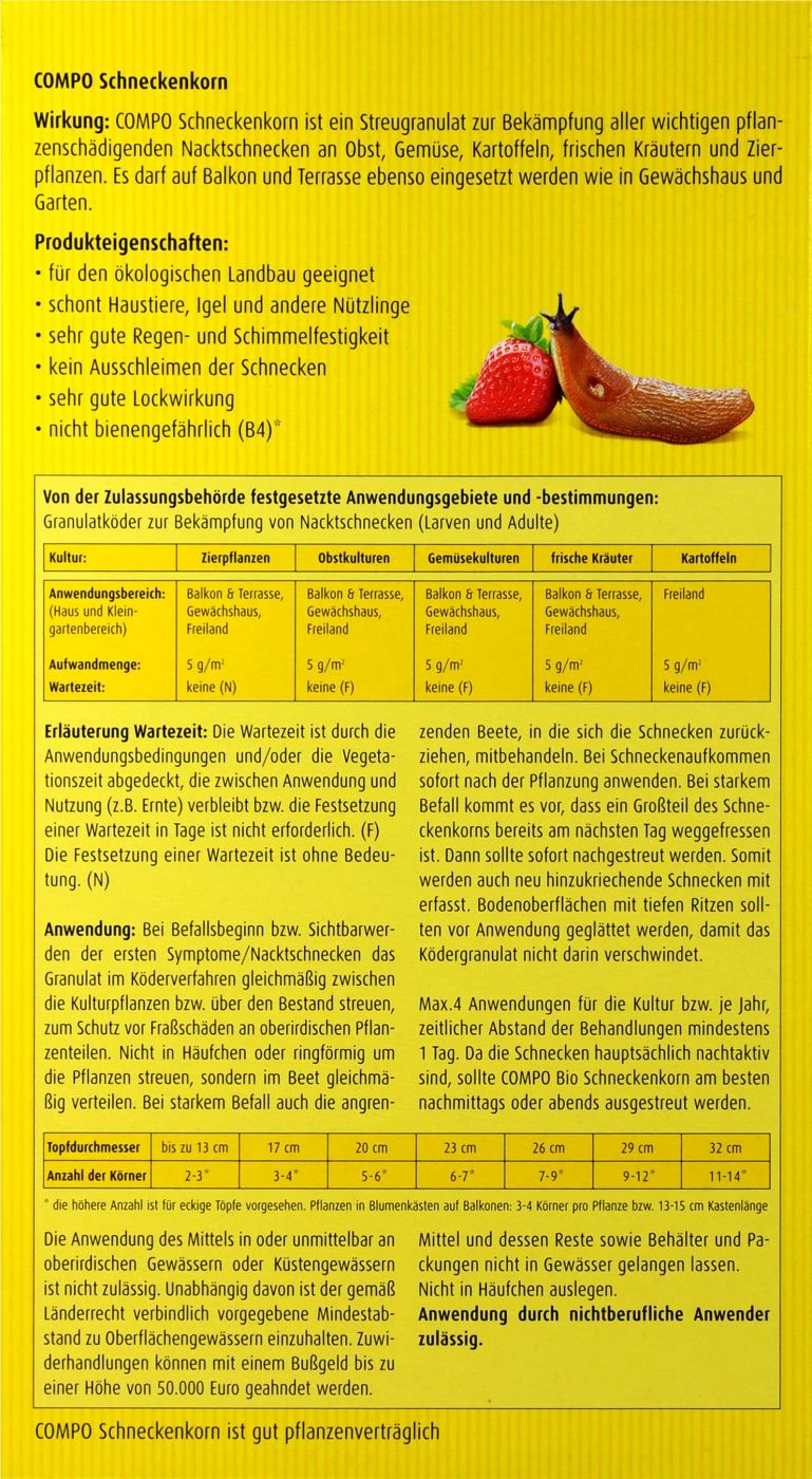 Compo Schneckenkorn - 1,1 Kg 5 Compo Schneckenkorn - 1,1 Kg – Bild 3