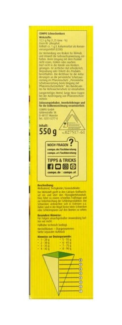 Compo Schneckenkorn - 0,55 Kg 8 Compo Schneckenkorn - 0,55 Kg -SubStral Compo20Schneckenkorn 31507 R01