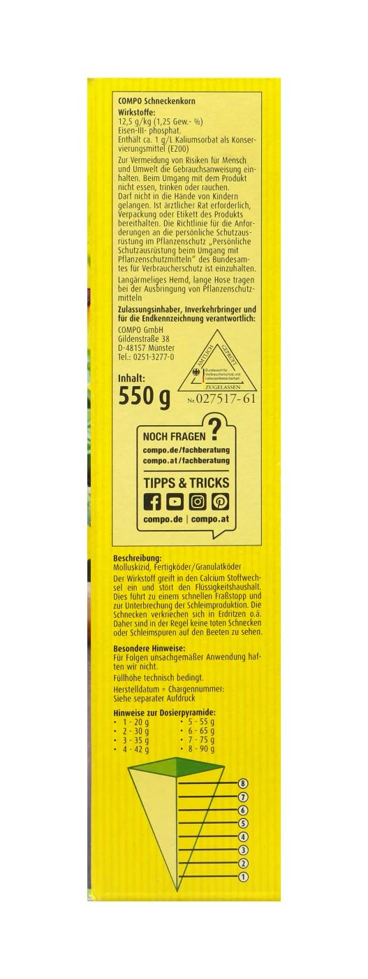 Compo Schneckenkorn - 0,55 Kg 5 Compo Schneckenkorn - 0,55 Kg – Bild 3