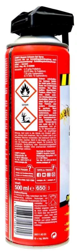 Compo Wespen Schaum-Gel Spray - 0,5 L 7 Compo Wespen Schaum-Gel Spray - 0,5 L -SubStral Compo20Wespenspray 31726 H02