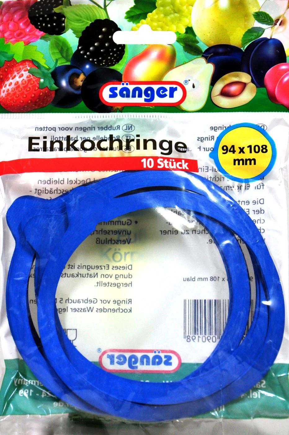 Sänger Einkochringe 94 X 108 Mm Mit Kerbe - 10 Stück 3 Sänger Einkochringe 94 X 108 Mm Mit Kerbe - 10 Stück