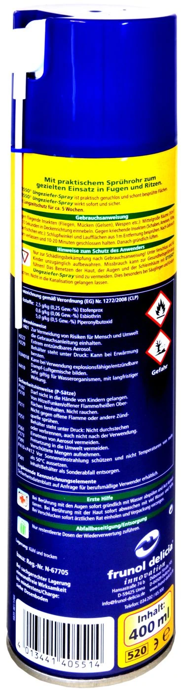 Etisso Ungezieferspray Universal - 0,4 L 4 Etisso Ungezieferspray Universal - 0,4 L – Bild 2