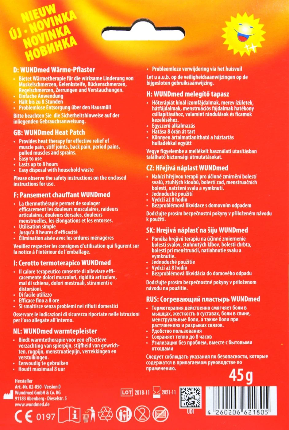 Natürliches Wärme-Pflaster - 13 X 9,5 Cm - 1 Stück 4 Natürliches Wärme-Pflaster - 13 X 9,5 Cm - 1 Stück – Bild 2