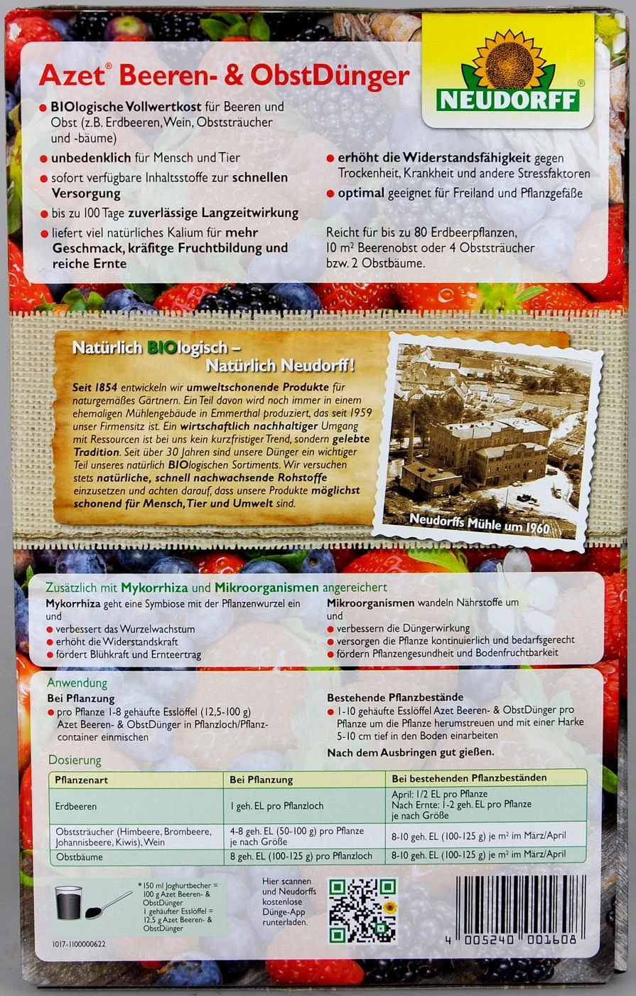 Neudorff Azet Beeren- & Obstdünger - 1 Kg 6 Neudorff Azet Beeren- & Obstdünger - 1 Kg – Bild 4