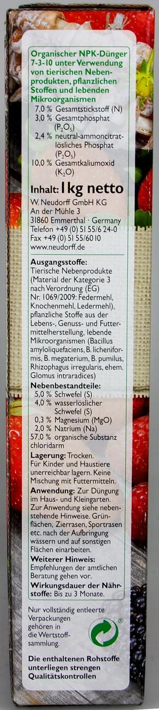 Neudorff Azet Beeren- & Obstdünger - 1 Kg 5 Neudorff Azet Beeren- & Obstdünger - 1 Kg – Bild 3