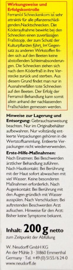 Neudorff Ferramol Schneckenkorn - 200 G 9 Neudorff Ferramol Schneckenkorn - 200 G -SubStral Neudorff20Ferramol20Schneckenkorn 32716 L01