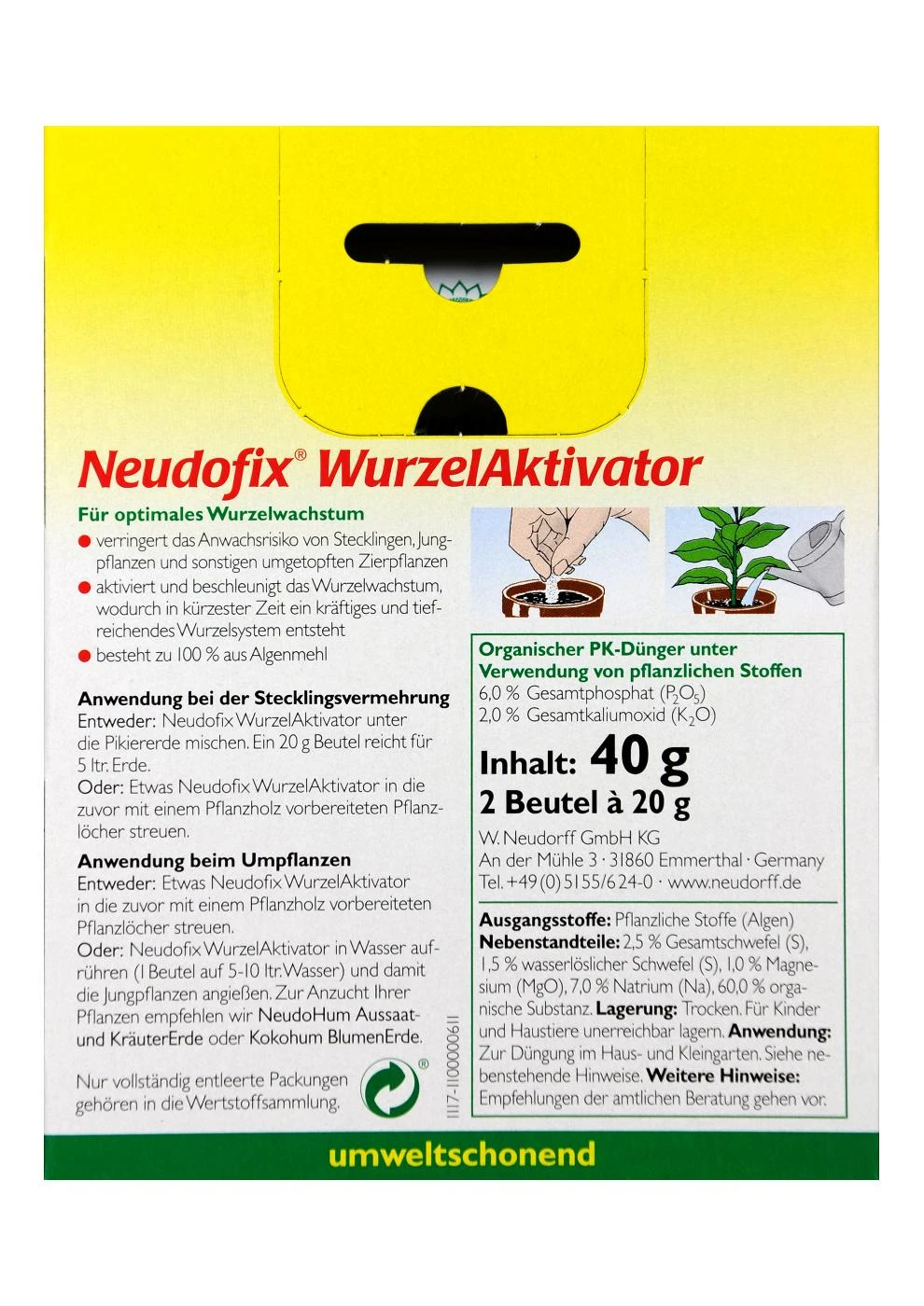 Neudorff Neudofix Wurzelaktivator - 40 G 4 Neudorff Neudofix Wurzelaktivator - 40 G – Bild 2