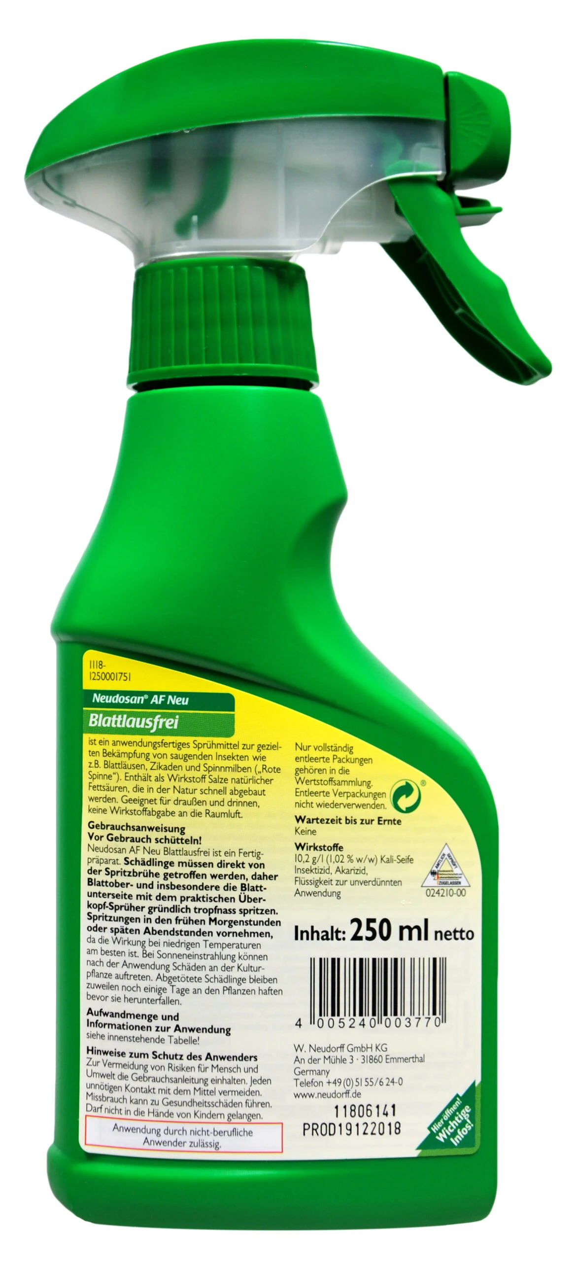 Neudorff Neudosan AF Neu Blattlausfrei - 250 Ml 4 Neudorff Neudosan AF Neu Blattlausfrei - 250 Ml – Bild 2