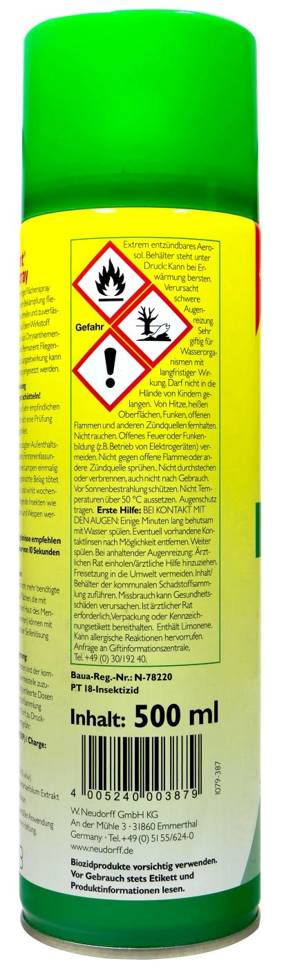 Neudorff Permanent Fliegenspray - 0,5 L 5 Neudorff Permanent Fliegenspray - 0,5 L – Bild 3