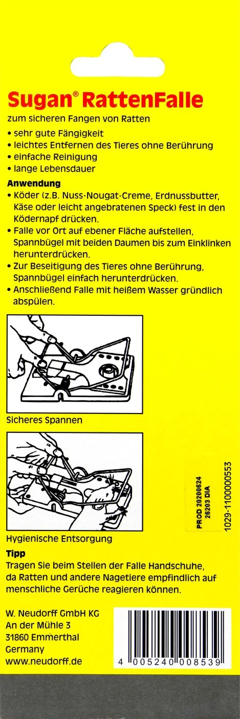 Neudorff Sugan Rattenfalle 4 Neudorff Sugan Rattenfalle – Bild 2