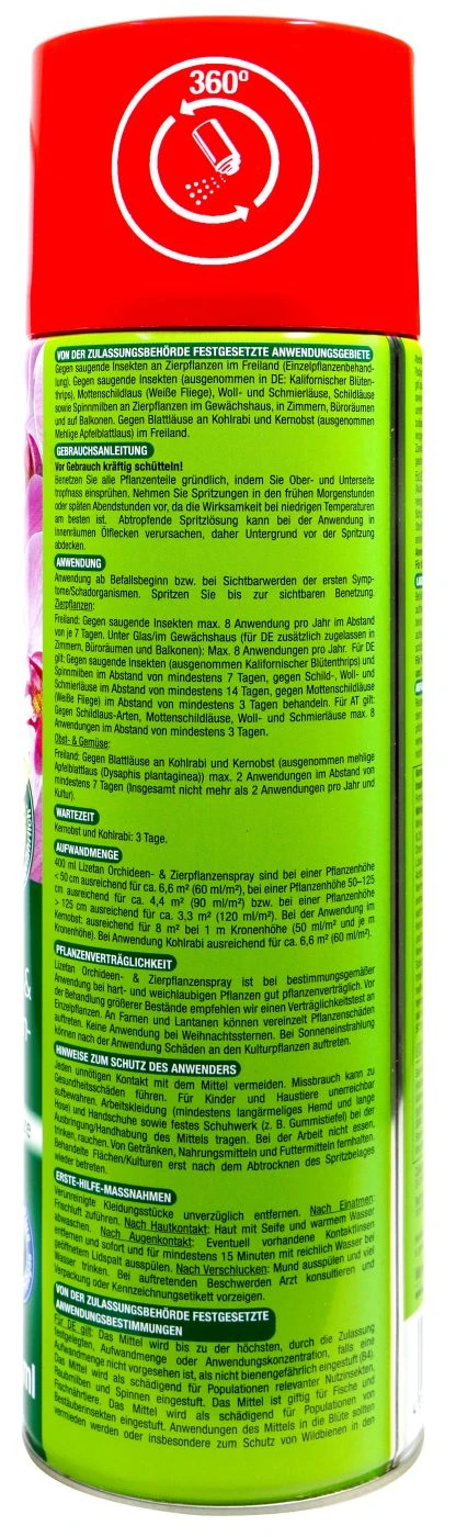 Protect Garden Orchideen Und Zierpflanzenspray Lizetan - 0,4 L 4 Protect Garden Orchideen Und Zierpflanzenspray Lizetan - 0,4 L – Bild 2