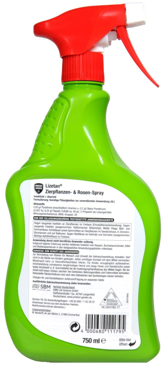 Protect Garden Lizetan Zierpflanzen- & Rosenspray - 750 Ml 3 Protect Garden Lizetan Zierpflanzen- & Rosenspray - 750 Ml – Bild 2