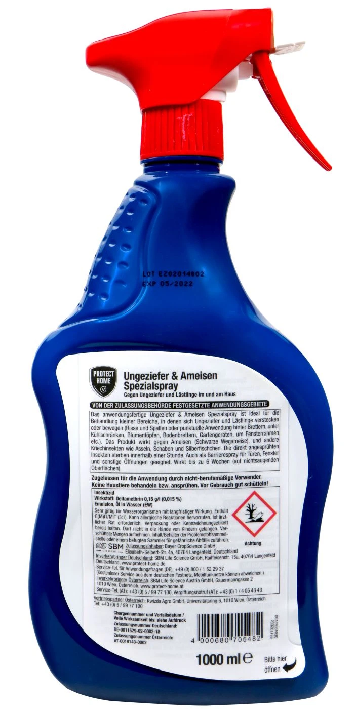 Protect Home Ungeziefer & Ameisen Spezialspray - 1 L 4 Protect Home Ungeziefer & Ameisen Spezialspray - 1 L – Bild 2