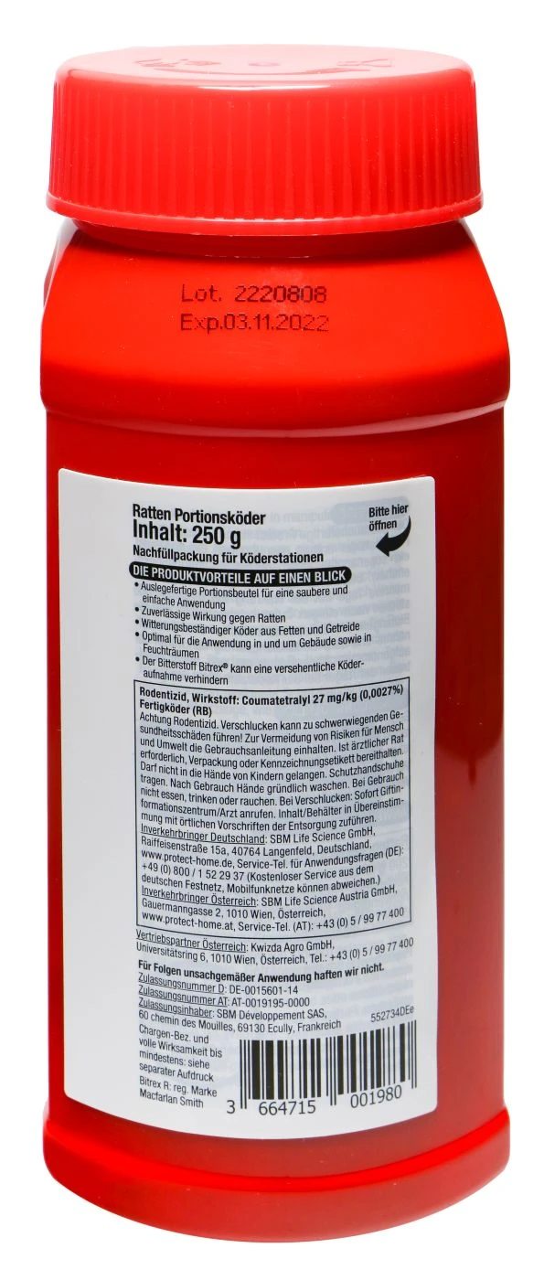 Protect Home Rodicum Ratten Portionsköder - 250 G 4 Protect Home Rodicum Ratten Portionsköder - 250 G – Bild 2