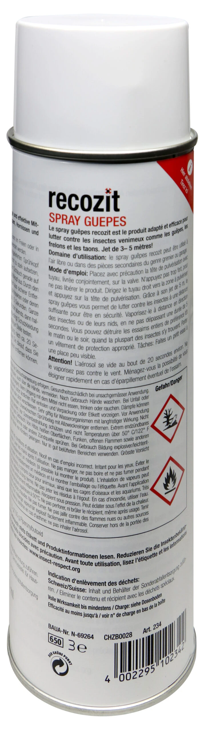 Recozit Wespen Spray Mit Sprühschlauch - 0,5 L 5 Recozit Wespen Spray Mit Sprühschlauch - 0,5 L – Bild 3