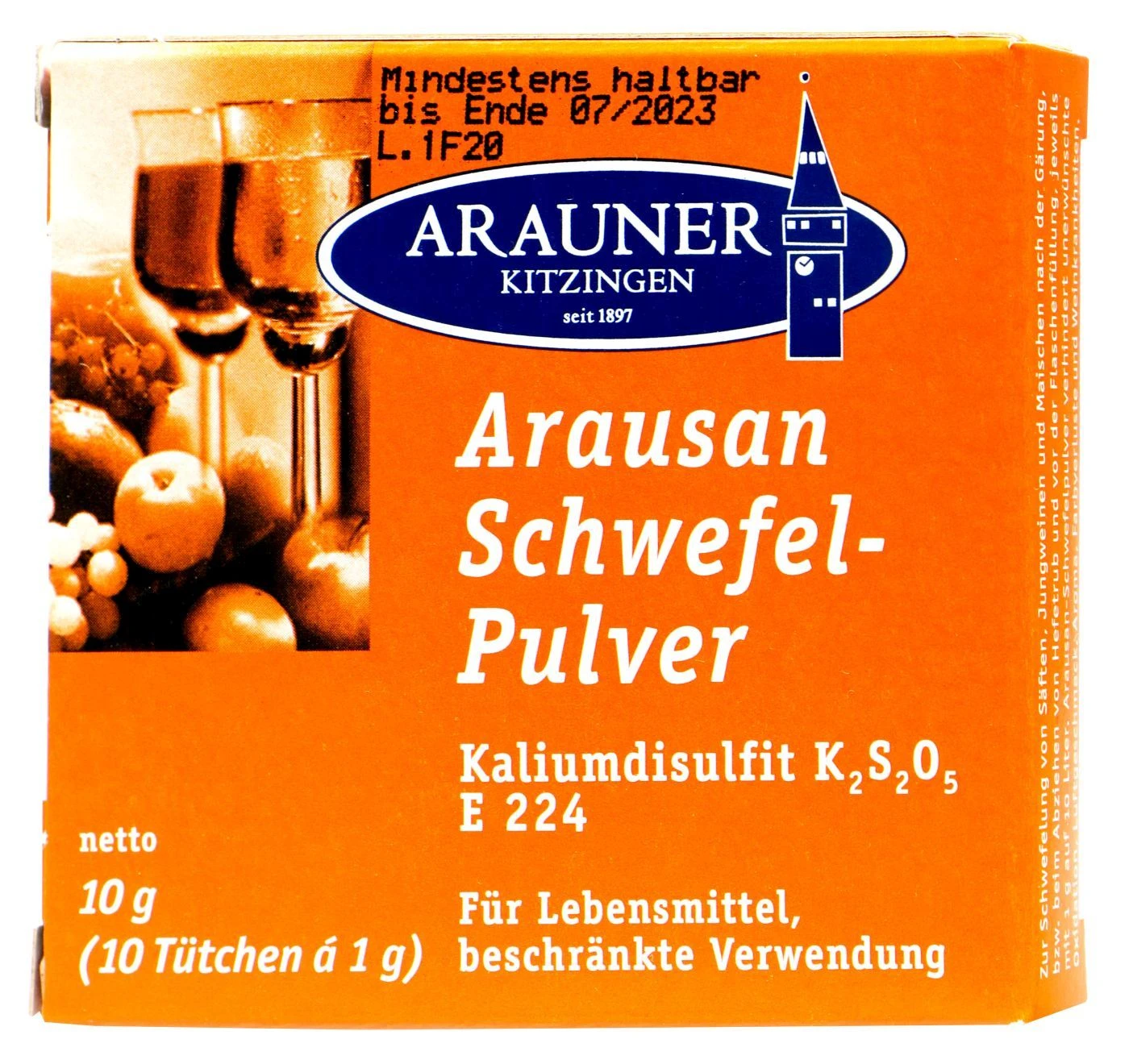 Kitzinger Arausan Schwefel-Pulver - 10 G 3 Kitzinger Arausan Schwefel-Pulver - 10 G