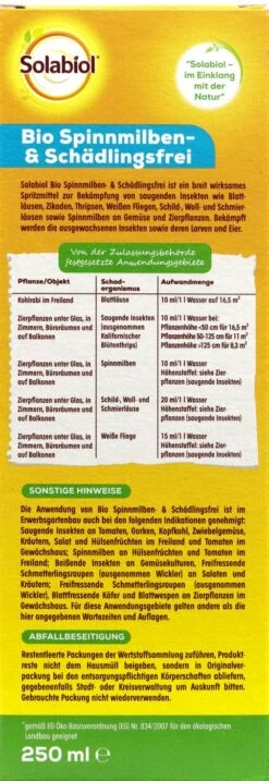 Solabiol Bio Spinnmilben- Und Schädlingsfrei - 250 Ml 8 Solabiol Bio Spinnmilben- Und Schädlingsfrei - 250 Ml -SubStral Solabiol20Bio20Spinnmliben20 20und20Schaedlingsfrei 34331 H01