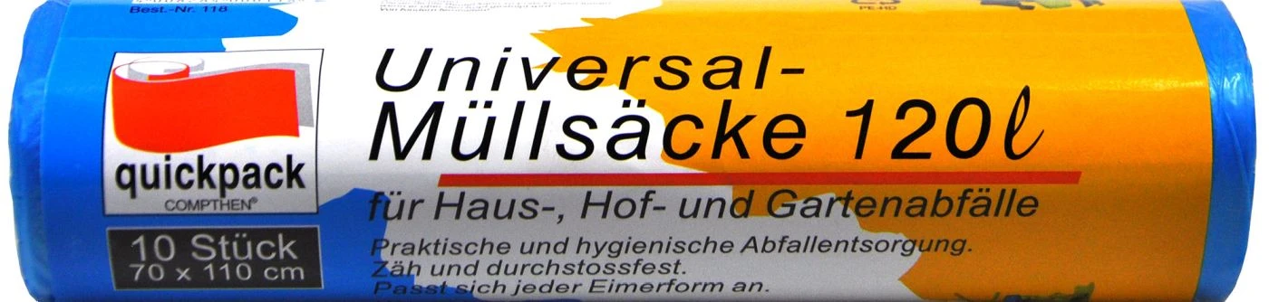 Universal-Müllsäcke 120 L - 10 Stück 3 Universal-Müllsäcke 120 L - 10 Stück