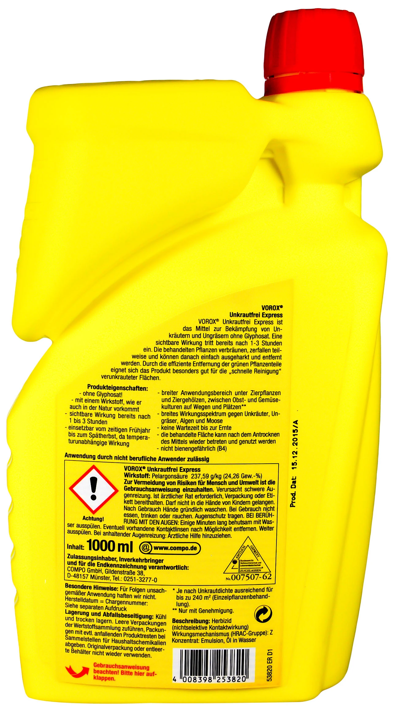 Vorox Unkrautfrei Express - 1 L 4 Vorox Unkrautfrei Express - 1 L – Bild 2